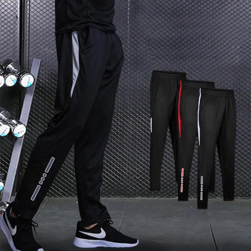 

New Sport Pants Men Running Casual Pants With Zipper Pockets Training Joggings Trousers Football Soccer Pants Men Fitness Pant