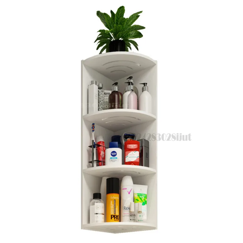 

Free Punching Bathroom Storage Rack Toilet Triangle Wall Rack Vanity Towel Racks Cosmetic Storage Box