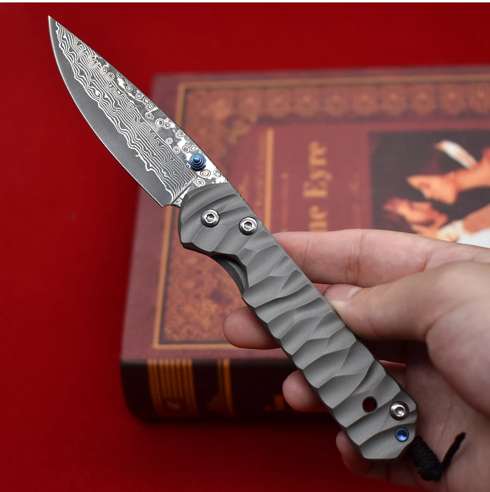 Новый дамасский складной нож для кемпинга охоты повседневного использования