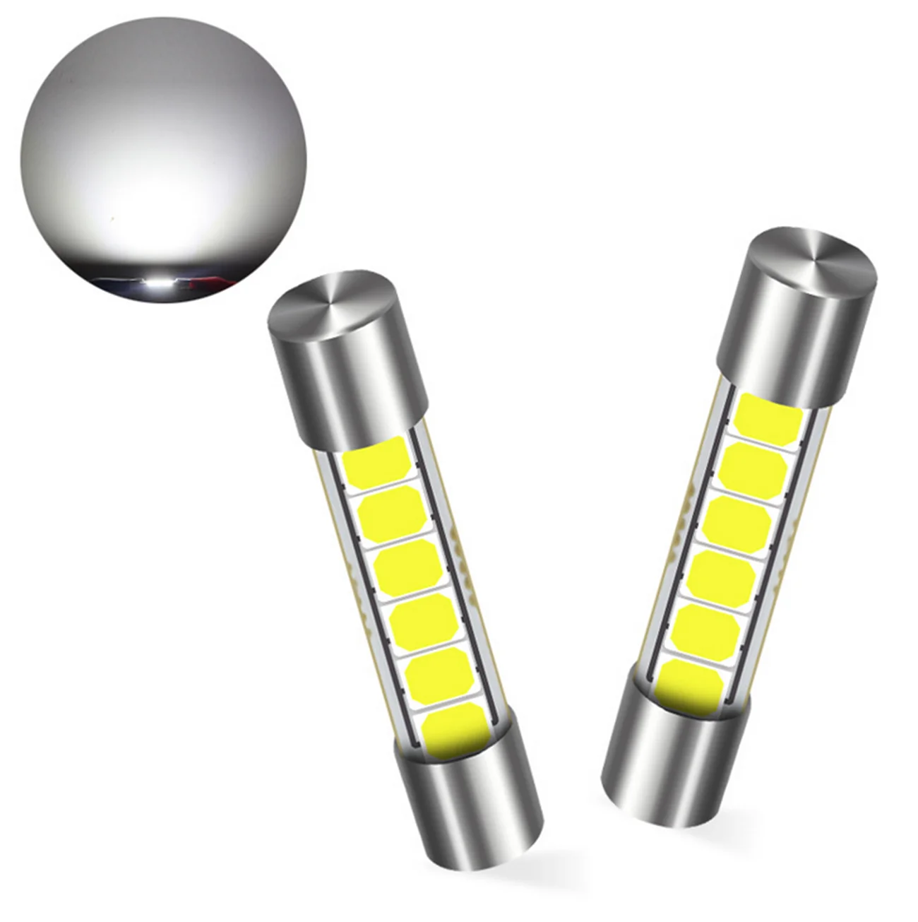 

2PCS CANBUS C5w Led Festoon Bulb 2835 6 SMD Car Interior Dome Light Reading Lamp White Error Free for Honda Civic Golf Mk4