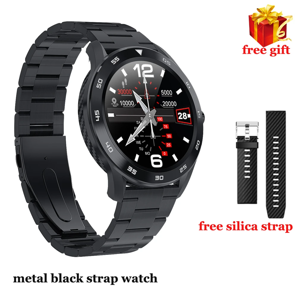 metal black DT98 мужские умные часы IP68 Smartwatch ECG фитнес-трекер для измерения сердечного ритма полный сенсорный бизнес умные часы Bluetooth Вызов наручные часы - Цвет: metal black