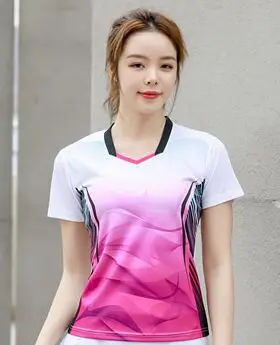 Женская рубашка для бадминтона спортивная девочек женская футболка настольного