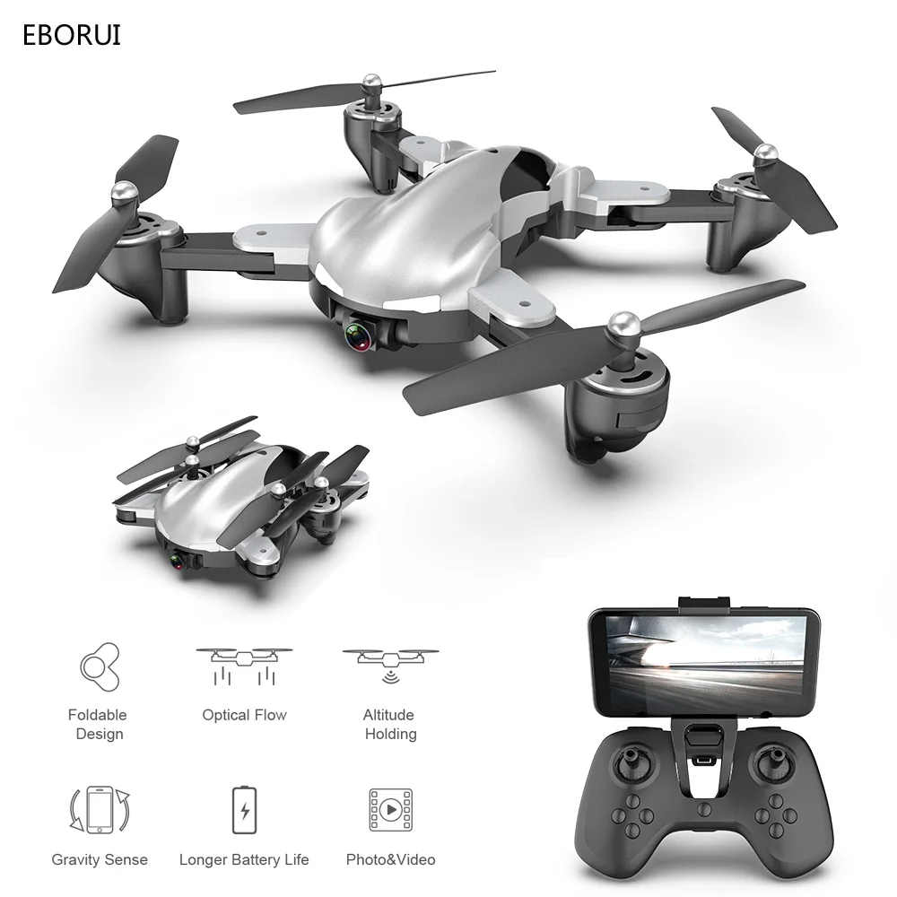 

EBORUI RC Drone X13S 2.4Ghz WiFi FPV 4K /1080P HD Camera Fold Drone Optical Flow Altitude Hold Gesture Control RC Quadcopter RTF