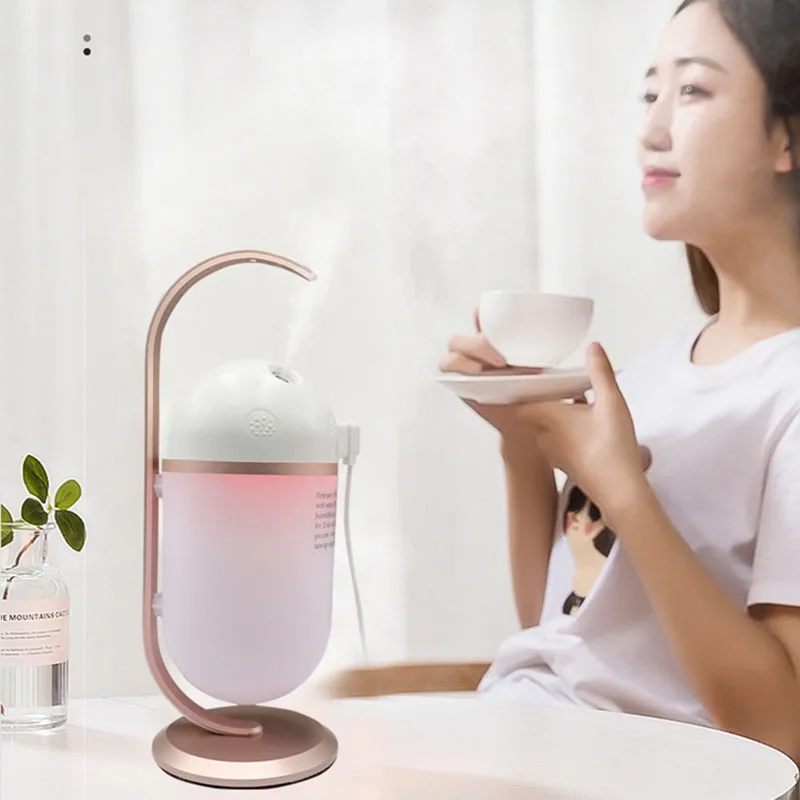 

Mini Portable Visible Ultrasonic Cool Mist Humidifiers, Optional Night Light 6 Colors Changing for Bedrooms, Baby Rooms