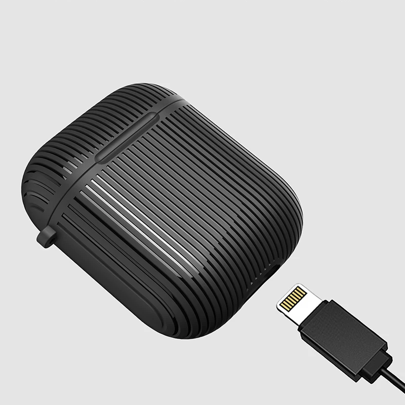Новый Полосатый силиконовый чехол для Apple Airpods аксессуары наушников беспроводные