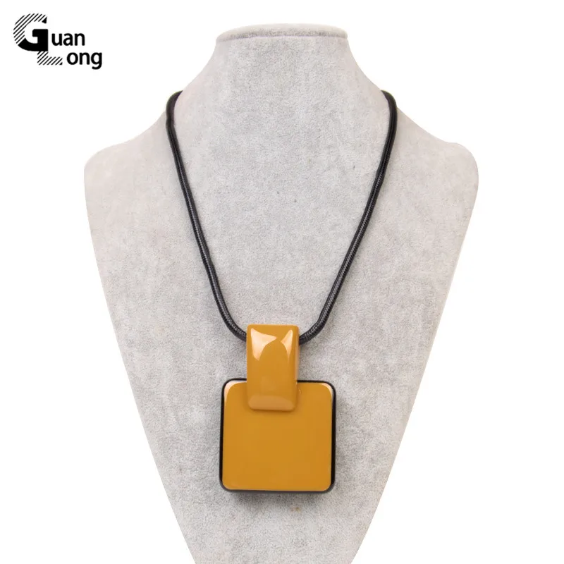 Ожерелье GuanLong с большой подвеской женское длинное акриловое ожерелье на заказ из