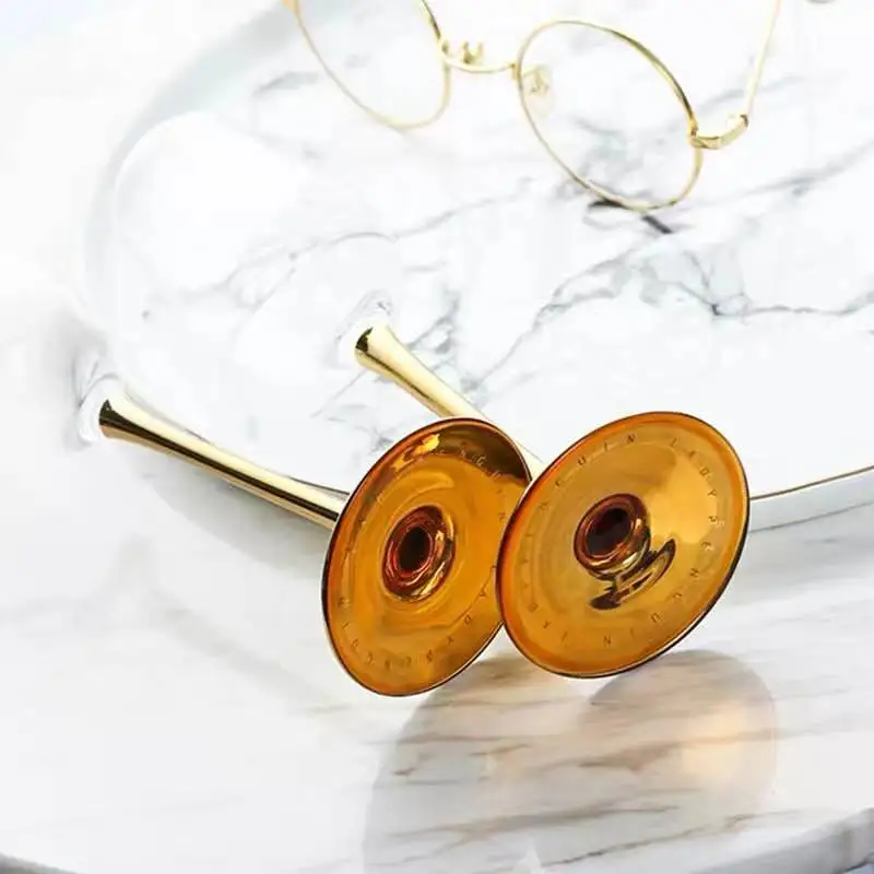 

2PCS/Star Rings crystal glass tulip golden tulip wine glass, home champagne glass, 2 gift boxes