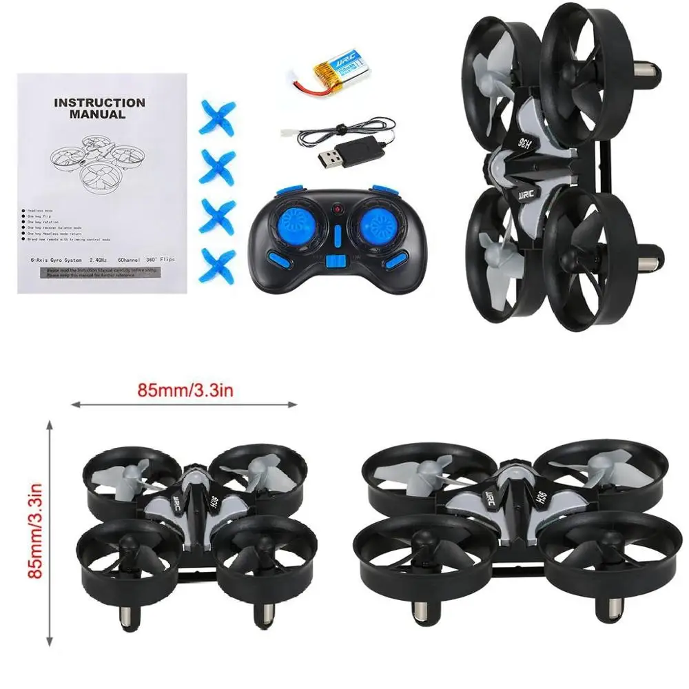 Мини Дрон JJRC H36 Радиоуправляемый квадрокоптер с безголовым режимом возвратом