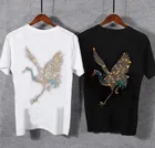 Мужские футболки Стразы 2021, Горячие повседневные рубашки с коротким рукавом, Мужская Горячая облегающая футболка, Мужская мягкая одежда