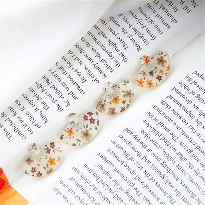 10 шт./партия 17*24 мм секторная бирка акриловые подвески для сережек кулон серьги