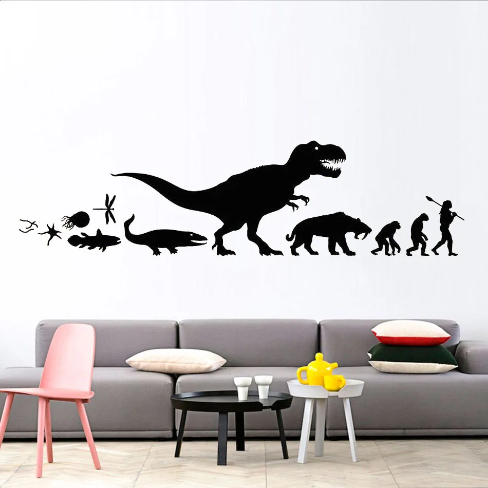 Эволюция искусство биология виниловые настенные наклейки домашний декор Science Class