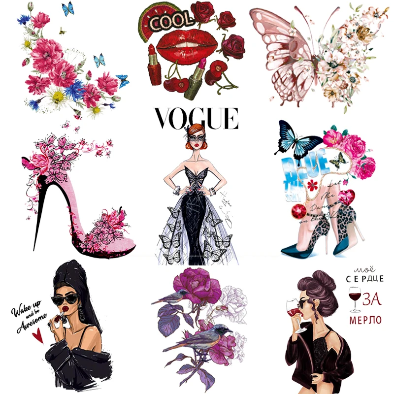 Бабочка королева Переводные железные для одежды накладные полосы передачи тепла