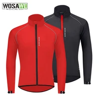 wosawe mens windbreaker cycling jacket reflective windproof waterproof mountain bike mtb jacket running riding bicycle jerseys