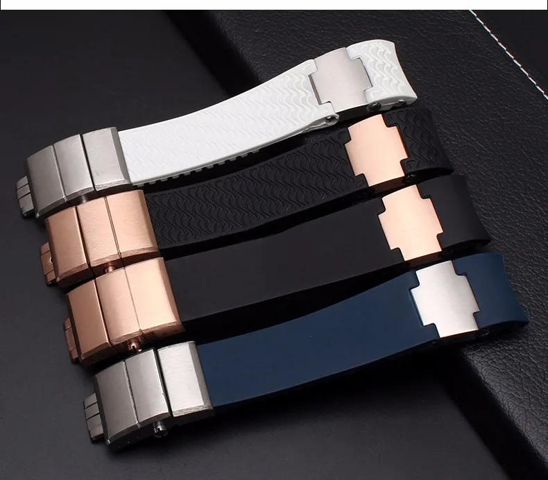 Ремешок для часов CARLYWET водонепроницаемый резиновый браслет с застежкой 22 мм (20