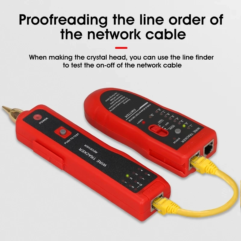 Line Finder LAN Network Cable Tester Cat5 Cat6 RJ45 UTP STP Detector Telephone Wire Tracker Tracer Diagnose Tone Tool Kit