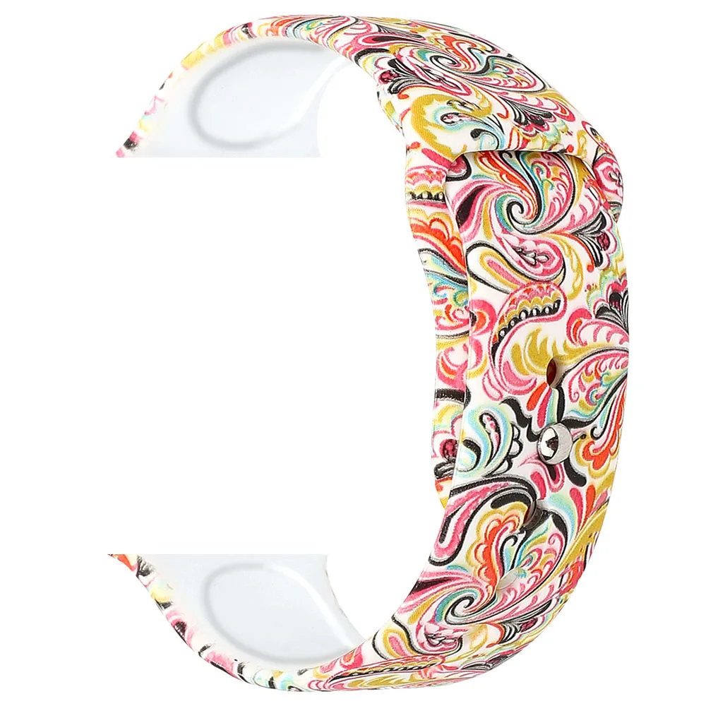 Style 3 Oulucci Одноцветный ремешок для apple watch 38 мм/40 мм/42 мм/44 мм спортивный ремешок силиконовый ремешок аксессуары для apple watch 5/4/3/2/1 - Цвет ремешка: Style 3