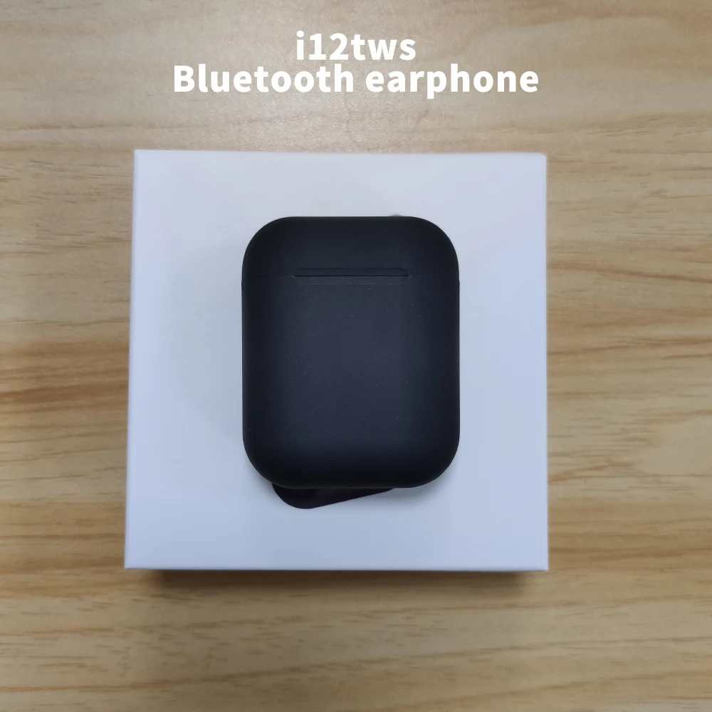 i12C Matte black i12 tws Bluetooth 5,0 Беспроводная гарнитура наушники Bluetooth Сенсорный всплывающий спортивный наушник стерео гарнитура беспроводные наушники - Цвет: i12C Matte black