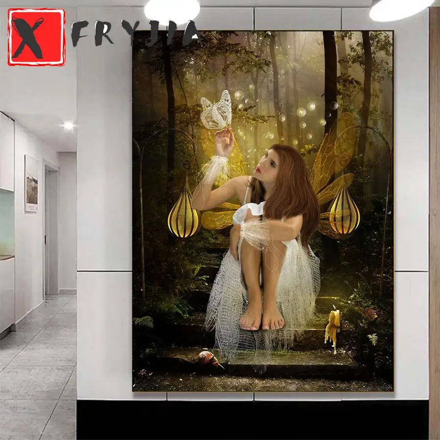 

Алмазная мозаика с изображением лесного эльфа, полностью квадратная Алмазная вышивка, икона 5d, алмазная живопись «сделай сам», круглая вышивка 2021, лучший подарок, украшение для дома