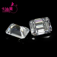 cadermay emerald cut loose moissanite diamonds stones d vvs clarity lab created gemstone beads for moissanite silver gold jewel