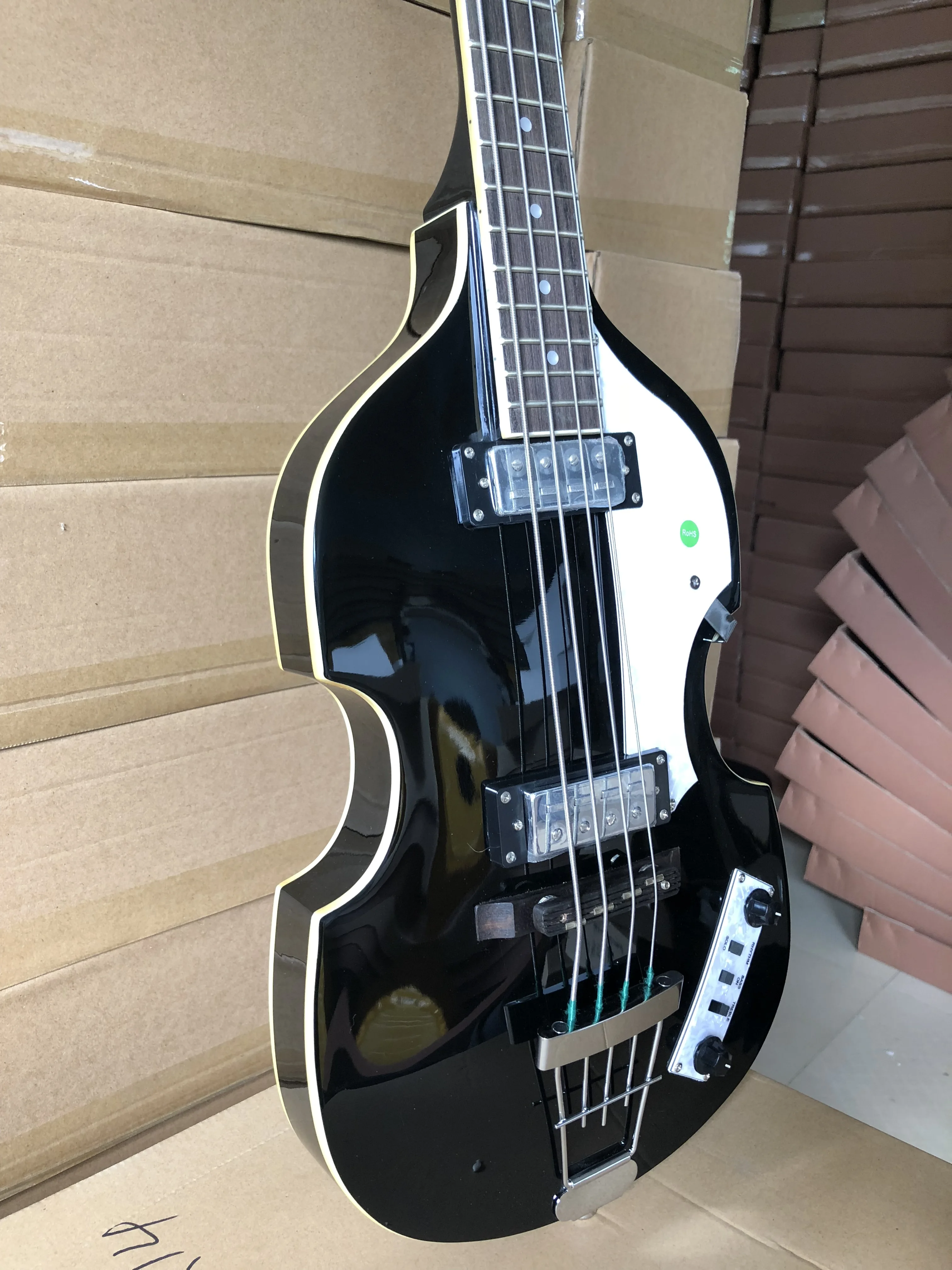 Новинка глянцевый черный бас Hofner BB2 изготовленный в Германии для скрипки