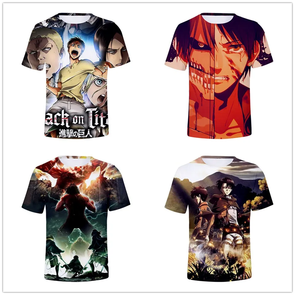 Футболка с 3d рисунком единорога из японского аниме атака на Титанов костюм для