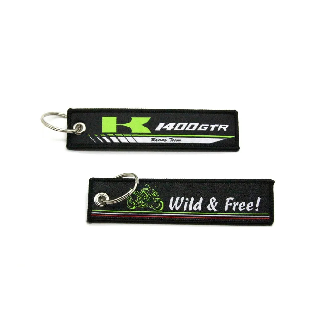 

Fashion Motorcycle Car Keychain Embroidery Like Curve Keychain For KAWASAKI VERSYS ER-6F ER-6N 1400GTR Keychains