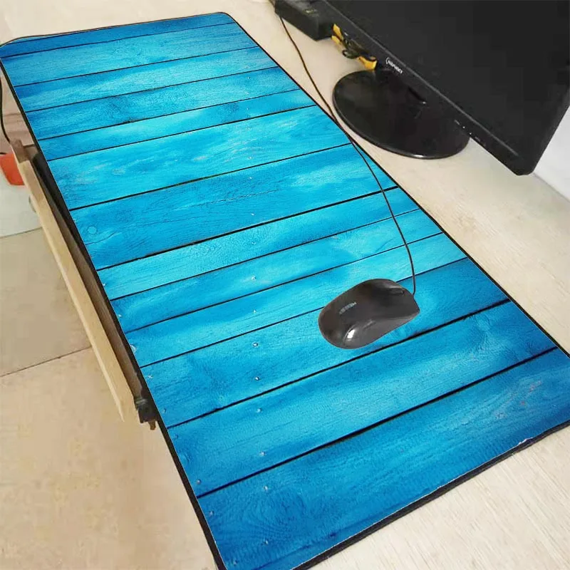 

MRGBEST 2020 New Blue Wood Board Large Gaming Mouse Pad Rubber Lock Edge Speed Pc Keyboard Desk for Laptop Computer Gamer Xl