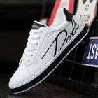 Белые и черные кроссовки, мужская кожаная обувь, массажная одежда, модные мужские кроссовки для отдыха, 2021