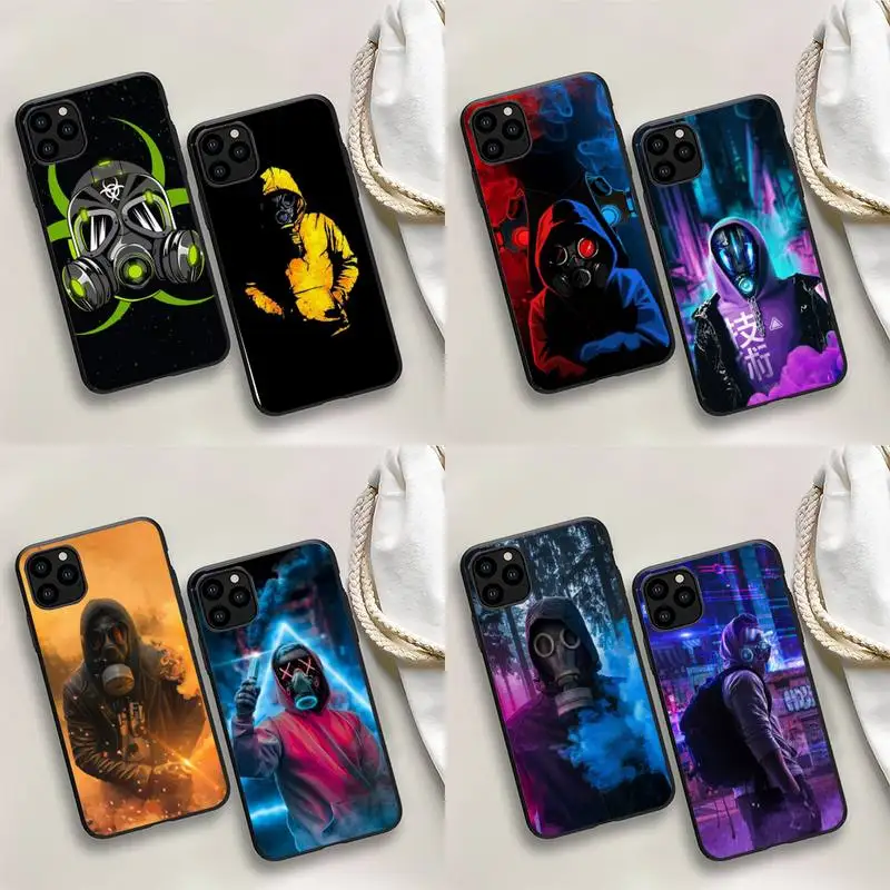 

DJ Man Antigas mask Phone Case For iPhone 13 12 mini 11 Pro max 8 7 6S Plus X XS 5S SE 2020 XR Capa