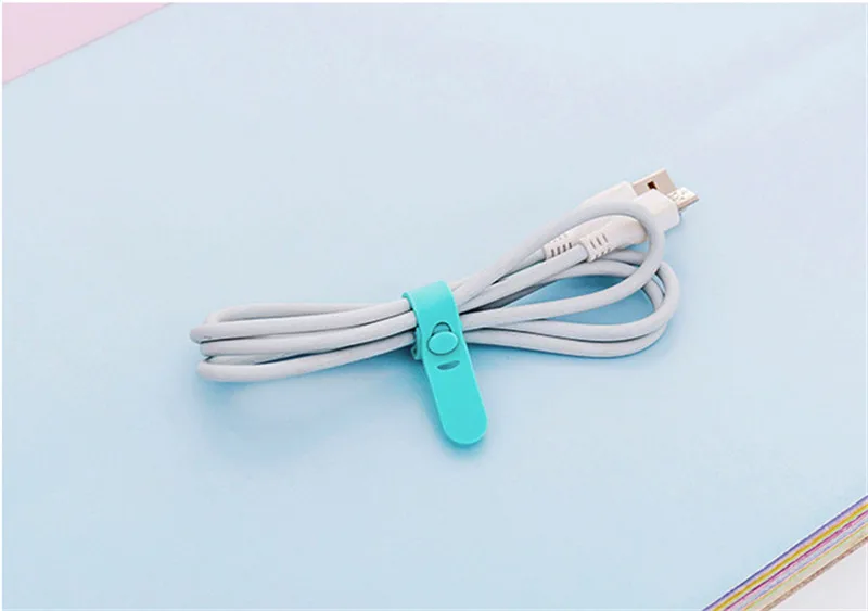 Purdored 4 шт./компл. кабель наушников держатель кольца мягкая лента USB провода Кабельные стяжки организатор, аксессуары для путешествий, дропшиппинг