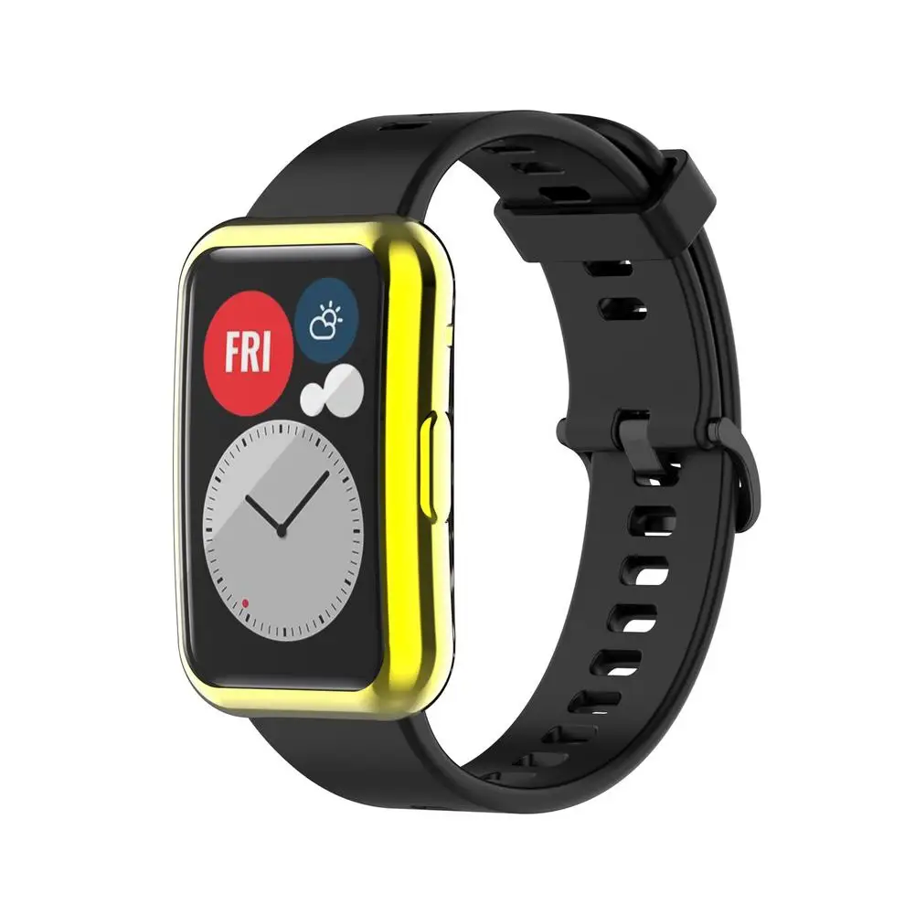 

Cover For Hua wei Watch fit Case Smartwatch Plated Accessories PC Bumper All-Around Screen Protector Hua wei Watch fit 2021 Case