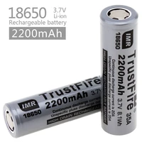 trustfire imr 18650 2200mah 35a 3 7v 8 1wh high drain li ion rechargeable battery lithium batteries for flashlights