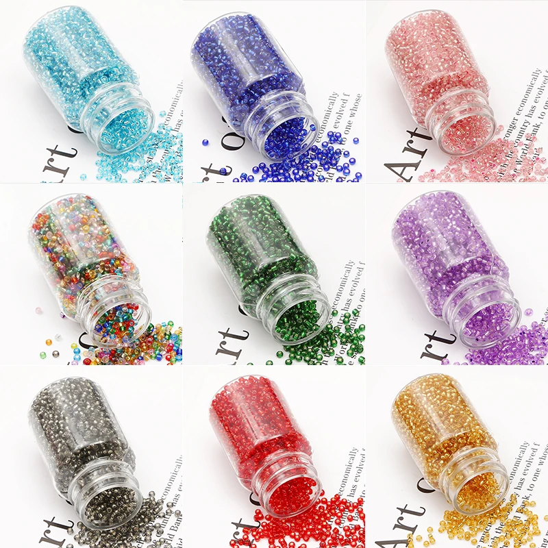 3000 шт./бутылка 2 мм стеклянные тонкие бусины из семян очаровательные чешские DIY