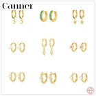 Автоклав Серьги Huggie для Для женщин Роскошные чешские Драгоценности Pendientes плата 925 пробы серебряные серьги, ювелирное изделие, подарок на день матери, 2021 тренд W5