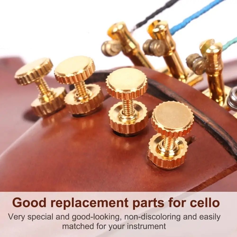 

4pcs Cello String Adjusters Metal 3/4-4/4 Cello Strings Metal Fine Tuners Cello Replacement Parts
