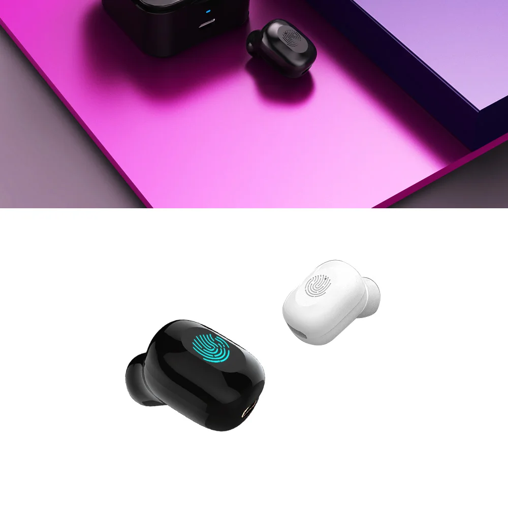 CBAOOO TWS Bluetooth спортивные музыкальные беспроводные наушники Bluetooth 5,0 наушники с микрофоном и зарядным устройством