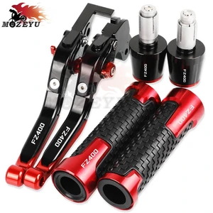 FZ 400 Motorcycle Aluminum Brake Clutch Levers Handlebar Hand Grips ends For YAMAHA FZ400 1986 1987 1988