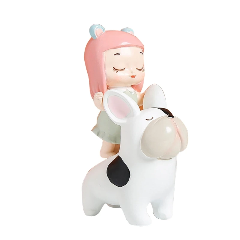 

Animal Girl Figurines Toys Decor Christmas Home Decor Resin Ornament Decoration