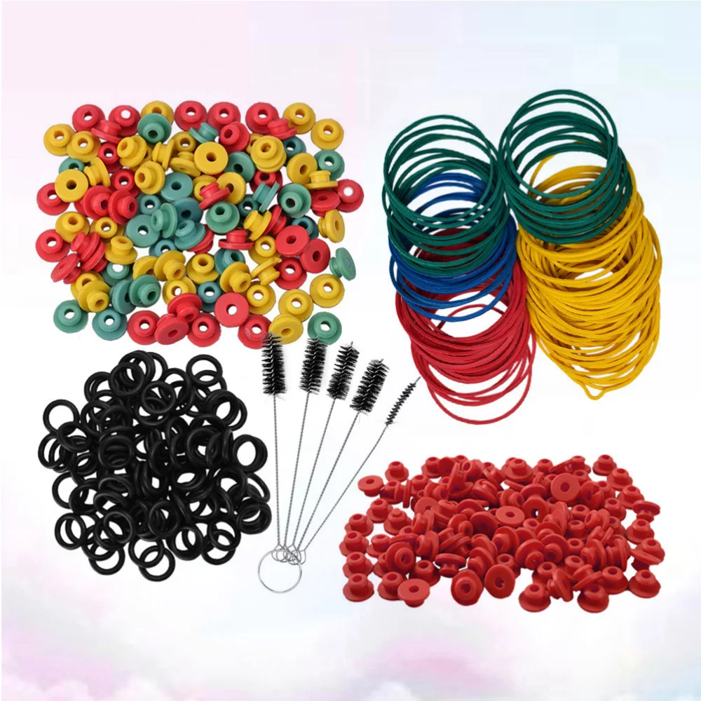 

405pcs Machine Accessory Kit Rubber Bands Silicone Pin Cushion Needle Cleaning Brush Set (Green)