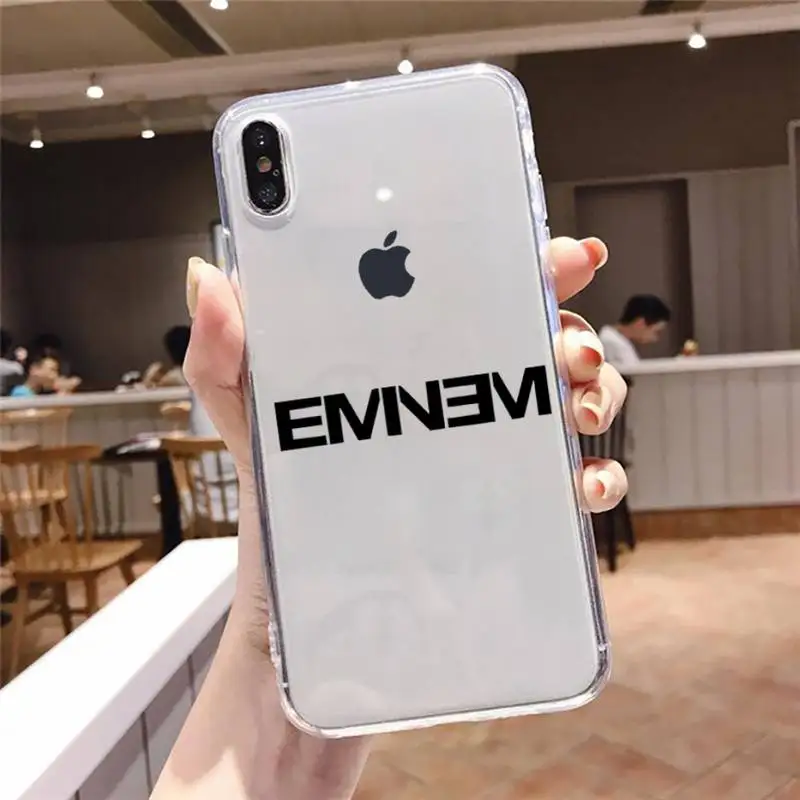 

Eminem singer Phone Case Transparent soft For iphone 5 5s 5c se 6 6s 7 8 11 12 plus mini x xs xr pro max