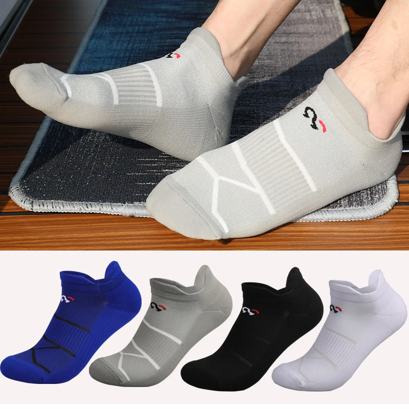 

New bicycle socks men's and women's fast drying marathon short barrel fitness sweat absorbing breathable sport riding socks