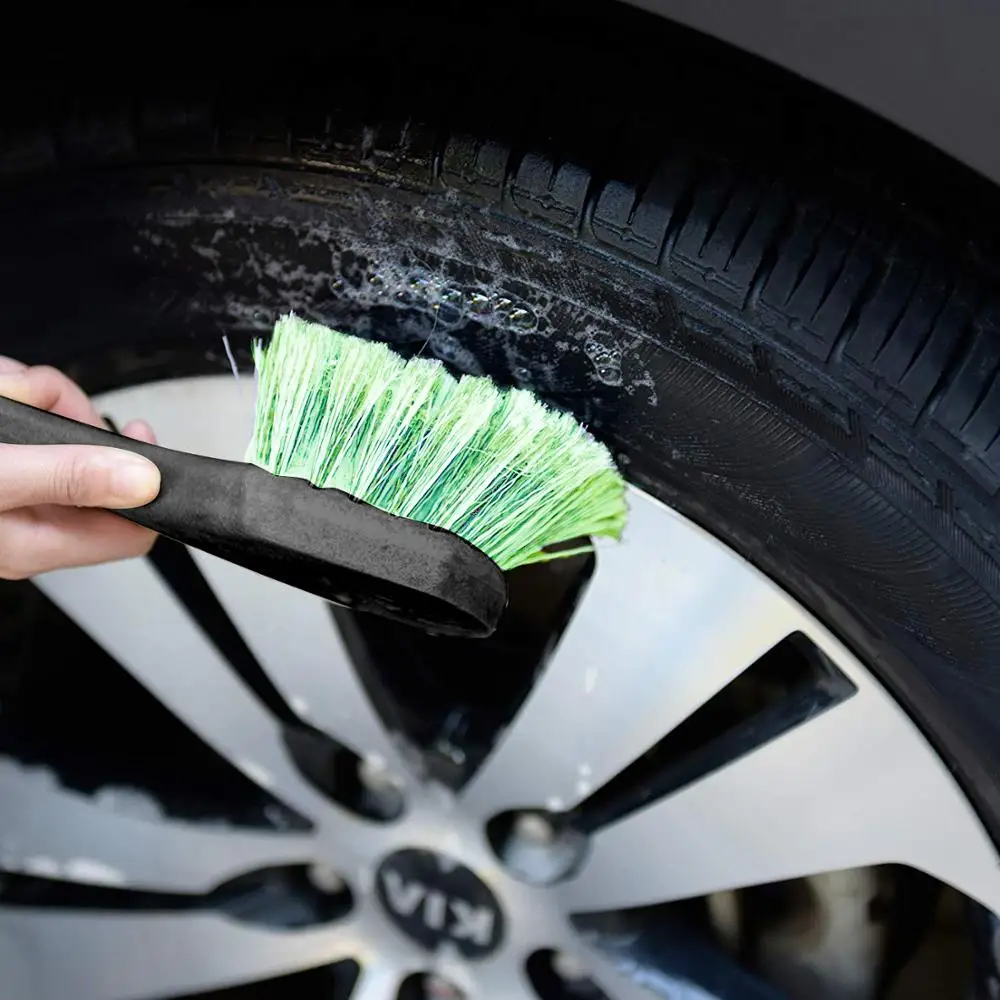 Автомобильная щетка для покрышек с короткой ручкой/щетка шин салона автомобиля