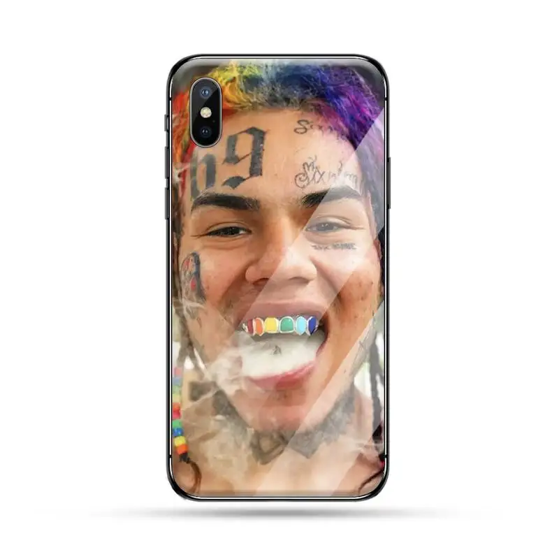 

American rapper Tekashi 6ix9ine 69 Phone Case Tempered glass For iphone 5C 6 6S 7 8 plus X XS XR 11 PRO MAX