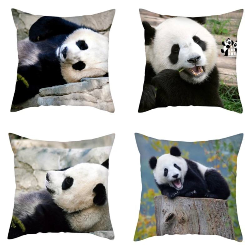 

Cute Panda Pillow Covers Animal Series Gift Cushion Covers For Home Sofa Decorative Throw Pillowcase 45X45cm