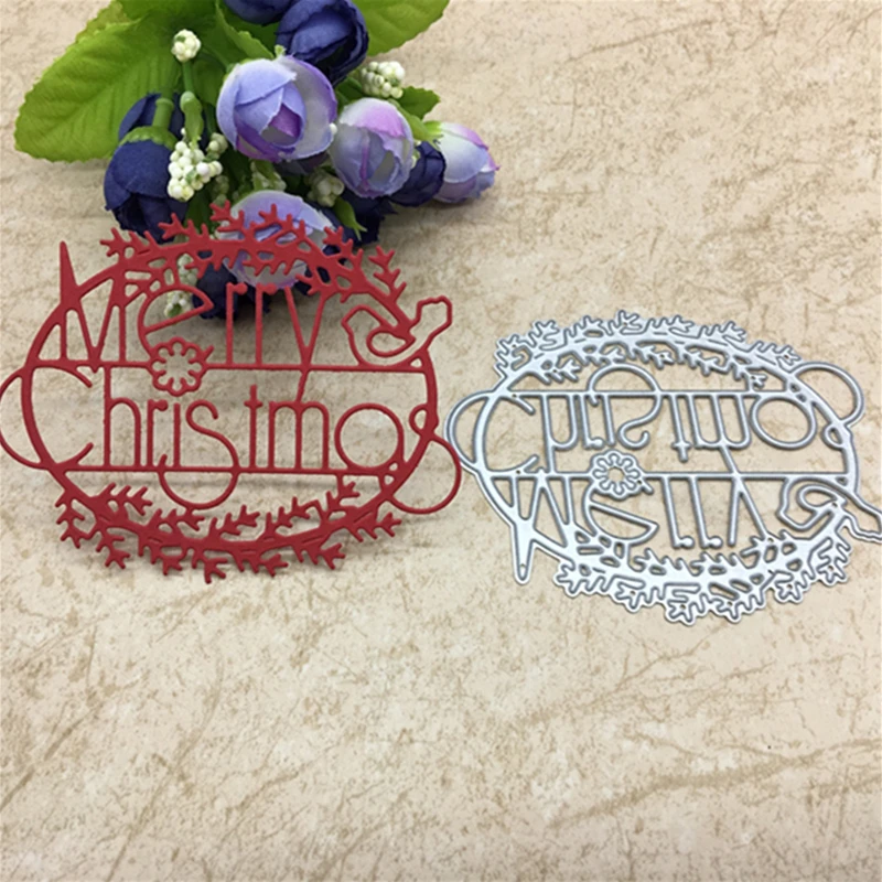 Merry Christmas металлические режущие штампы DIY ремесло штампы трафарет для штампы для скрапбукинга тиснение плесень изготовление бумажных открыток