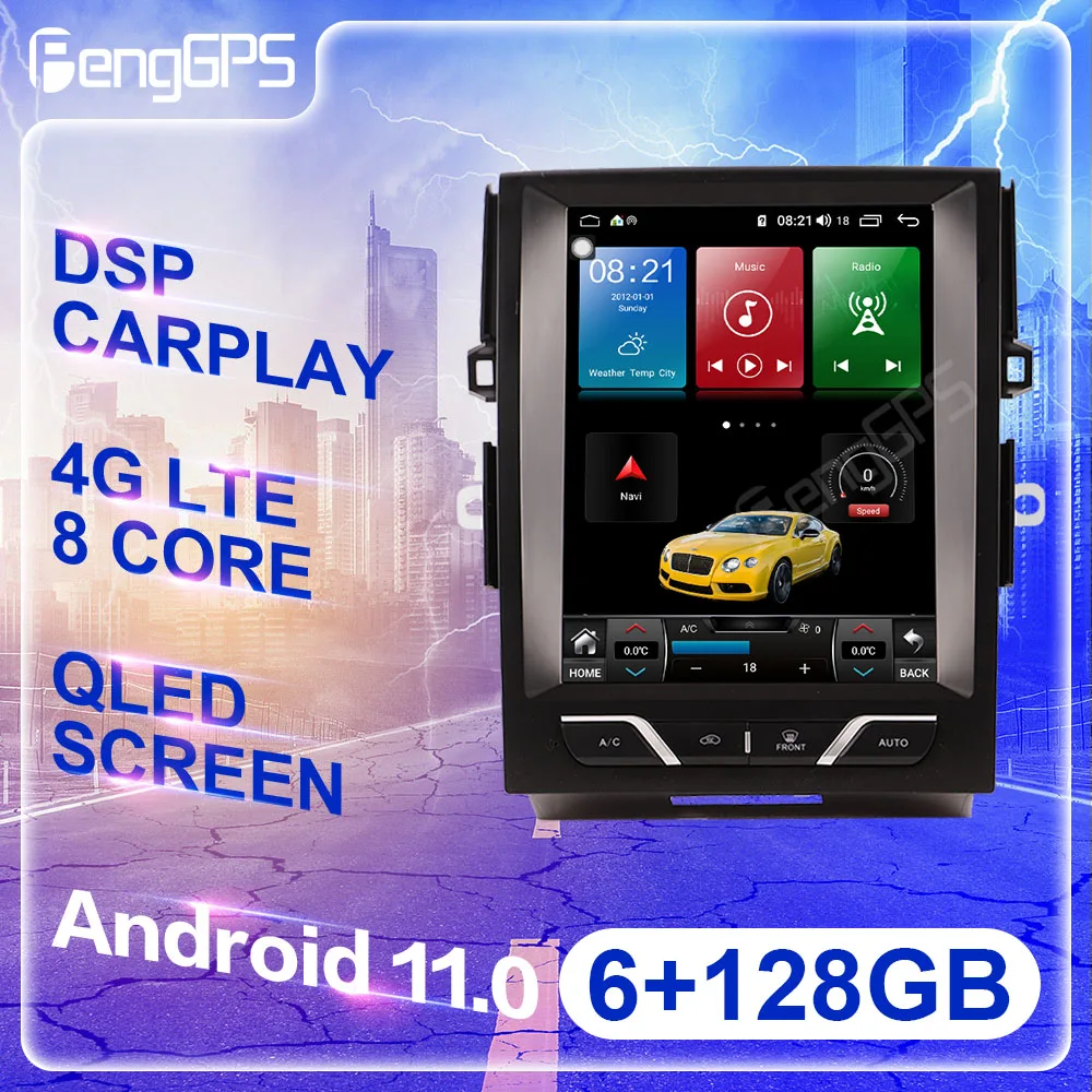 128G Android 11 Тесла стиль для Toyota Reiz 2013 - 2016 Авто Радио мультимедийный плеер GPS