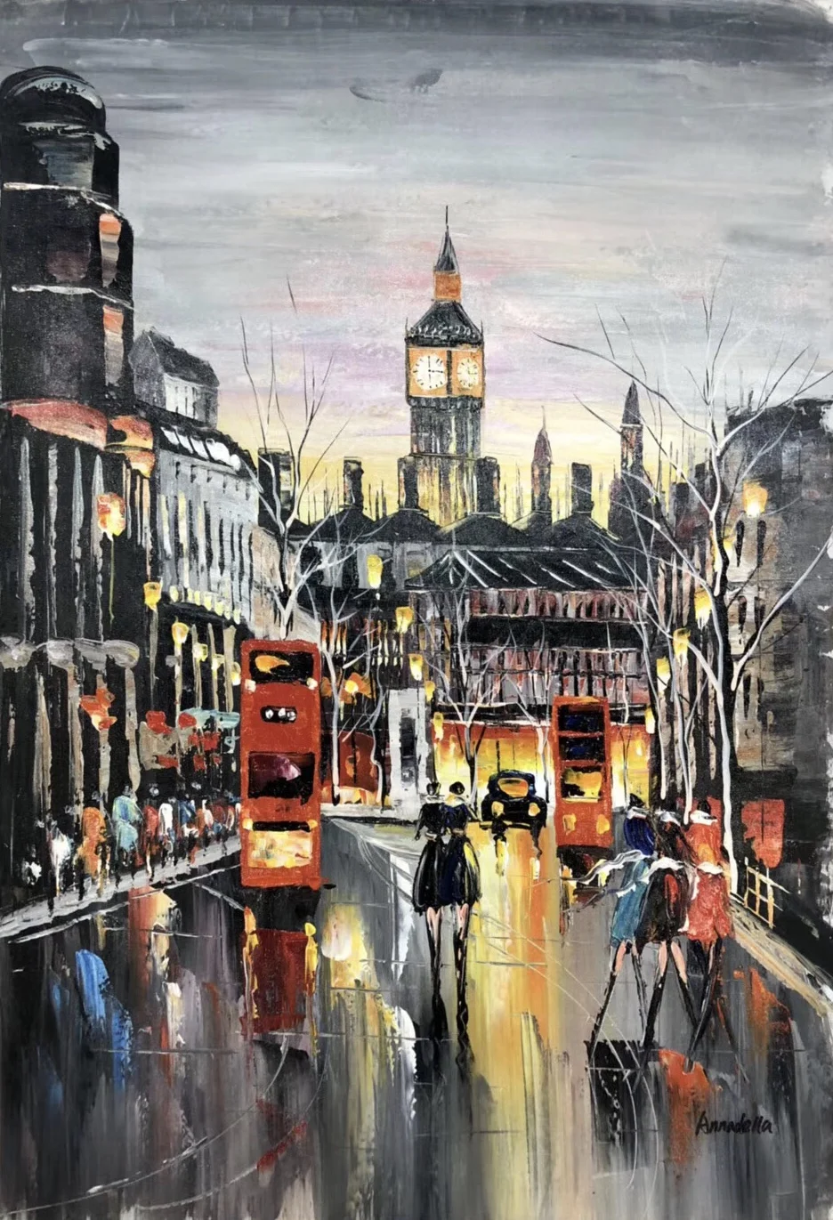 KOWELL 100% ручная роспись Абстрактная уличная картина маслом на холсте искусство