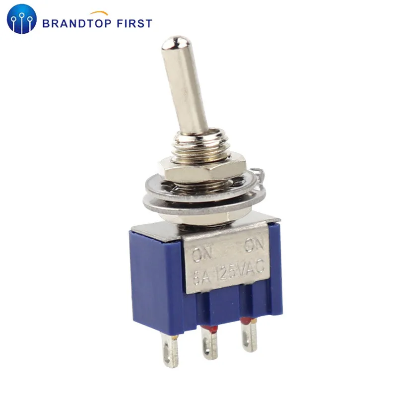 2 шт. запирающий переключатель выключатель 6A 125V MTS-102 103 мини 3PIN ON-ВКЛ-ВЫКЛ-на