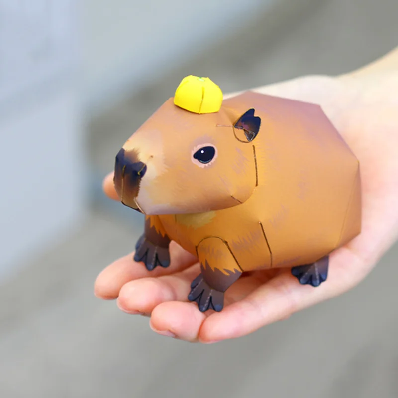 Capybara оригами искусство Складная Мини Милая 3D бумажная модель Крафтовая фигурка