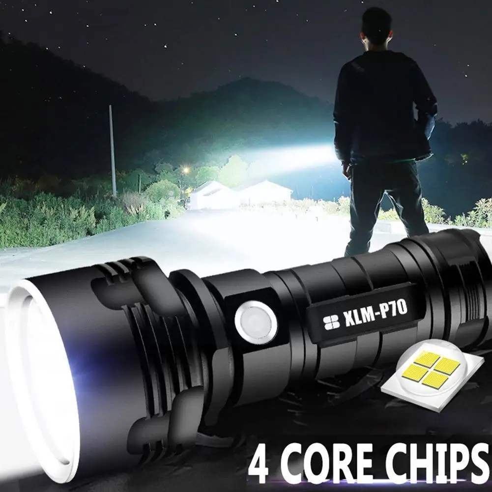 

Уличный фонарик P70, фонарик, уличный фонарик высокой мощности с Usb, перезаряжаемый светодиодный водонепроницаемый фонарик для кемпинга S5v7